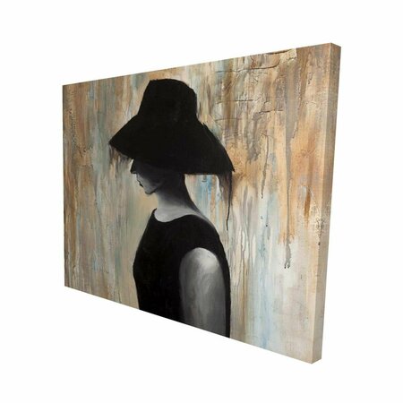 FONDO 16 x 20 in. Audrey Hepburn with A Big Hat-Print on Canvas FO2792301